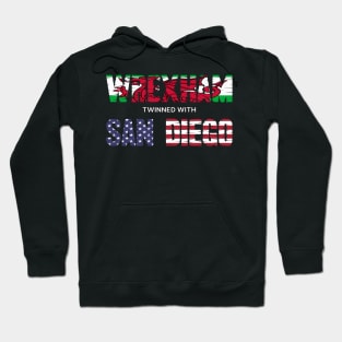 WREXHAM SAN DIEGO WELSH AMERICAN FLAG WORDS Hoodie